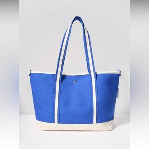 Evereve Cameron Canvas Tote Bag Nautical Spring Boat Beach New With Tags